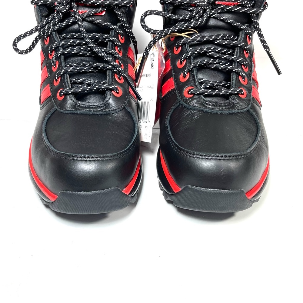 Adidas Men’s Chasker Boots Black Red Leather GY1199 Size 8 - Picture 6 of 13